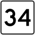 Route 34 marker