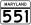 MD Route 551.svg