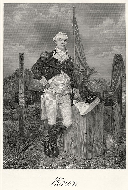 Steel engraving of Henry Knox by Alonzo Chappel