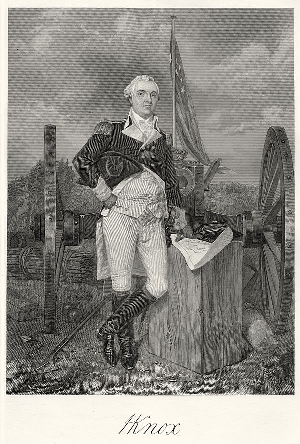 Steel engraving of Henry Knox by Alonzo Chappel