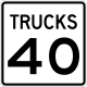 Truck Speed Limit sign