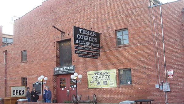 Entrance to the Texas Cowboy Hall of Fame at the Fort Worth Stockyards