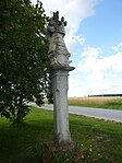 Figure shrine, white cross