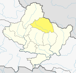 Location of Manang (dark yellow) in Gandaki Province