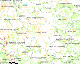 Mapa obce Le Grand-Bourg