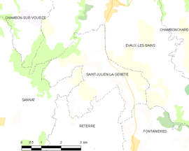 Mapa obce Saint-Julien-la-Genête