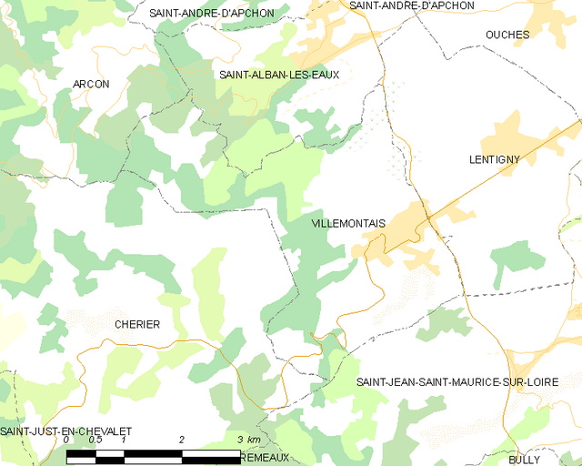 Villemontais - Localizazion