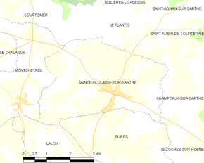 Poziția localității Sainte-Scolasse-sur-Sarthe