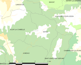 Mapa obce Esteil