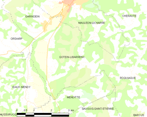 Poziția localității Gotein-Libarrenx