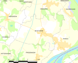 Mapa obce Boofzheim