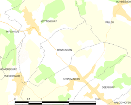 Mapa obce Henflingen