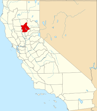 Butten sijainti Kalifornian kartalla