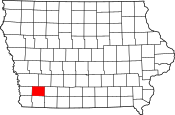 Map of Iowa highlighting Montgomery County.svg