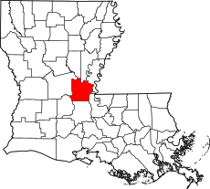 Map of Louisiana highlighting Avoyelles Parish.svg