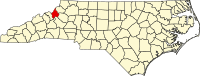 Map of North Carolina highlighting Avery County.svg