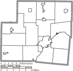 Map of Shelby County Ohio Highlighting Port Jefferson Village.png