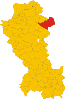 Map of comune of Genzano di Lucania (province of Potenza, region Basilicata, Italy).svg