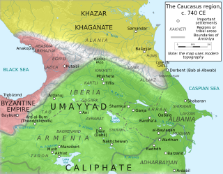 <span class="mw-page-title-main">Arab–Khazar wars</span> Series of wars between the Arabs and Khazars over control of the Caucasus