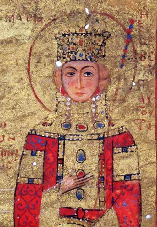 Manuscript miniature of Empress Maria (Vatican Library)