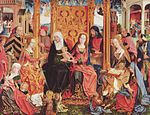 القرابة المقدسة لوحة ألمانية، كان للمسيحية دور في تطوير وتألق الفن الغربي.[24]