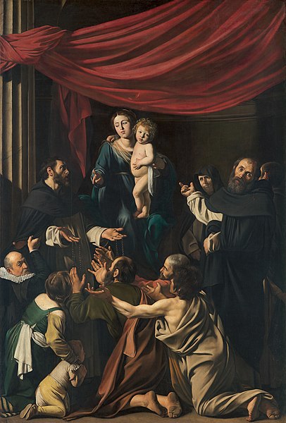 File:Michelangelo Merisi, gen. Caravaggio, , Kunsthistorisches Museum Wien, Gemäldegalerie - Rosenkranzmadonna - GG 147 - Kunsthistorisches Museum.jpg