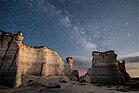 Milky Way over Monument Rocks, Kansas, USA.jpg