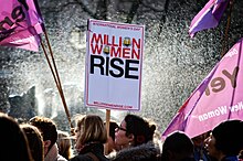 The Million Women Rise rally at London on Saturday 8 March 2014 Million Women Rise Rally at Trafalgar Square, London.jpg