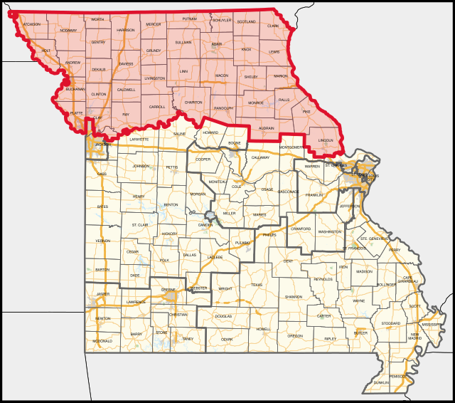 Description de l'image Missouri's 6th congressional district (since 2023).svg.