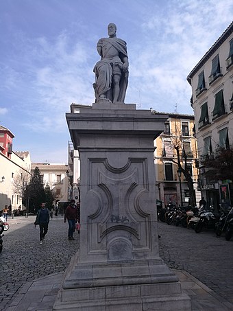 Statue of Charles V in Granada, Spain