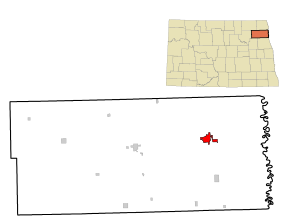 Poziția localității Grafton, Dakota de Nord