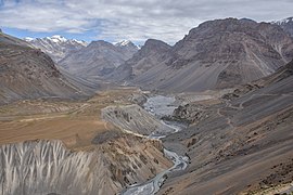 Spiti river above Kaza, Spiti