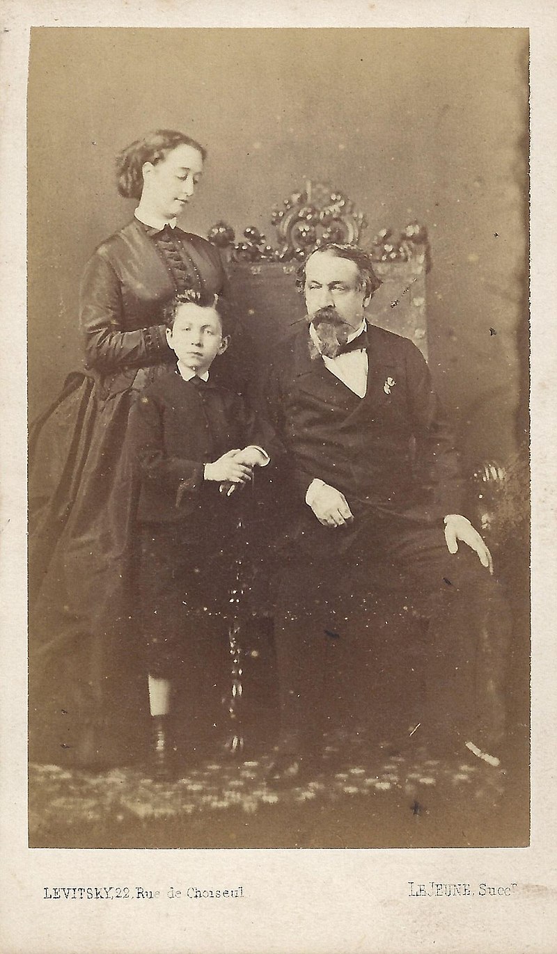 Napoleon with his wife and son, c1862. source: Wikipedia