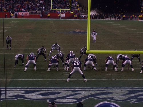 The Patriots' offense on the field