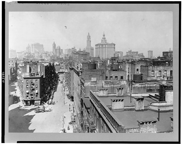 File:New York City, including the Lower East Side, from Manhattan Bridge LCCN95503666.jpg