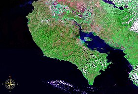 Satellitenbild der Halbinsel Nicoya.