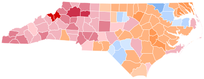 Pohjois -Carolinan presidentinvaalien tulokset 1968.svg