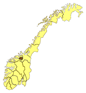 Situatie van Trollheimen in Noorwegen