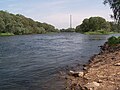 English: Odra River in Glogow Polski: Odra na wysokości Starego Miasta (widok w kierunku wschodnim)