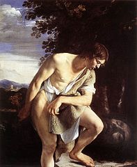 Orazio Gentileschi, David Contemplating the Head of Goliath