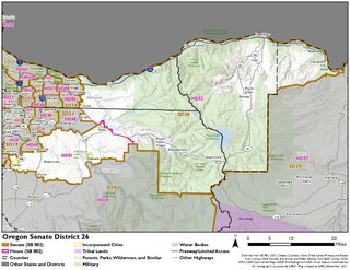 <span class="mw-page-title-main">Oregon's 26th Senate district</span> Electoral district of Oregon, USA
