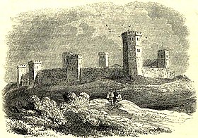 How an artist in 1845 imagined Oxford Castle looked in the 15th century; a possibly more realistic reconstruction of the appearance of the castle in Norman times is available here. Oxford Castle 15th century.jpg