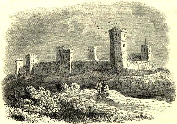 How an artist in 1845 imagined Oxford Castle looked in the 15th century; a possibly more realistic reconstruction of the appearance of the castle in N