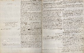 Pages du manuscrit de la Nouvelle Héloise, le roman de Jean-Jacques Rousseau.
