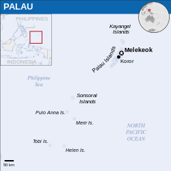 Расположение Палау