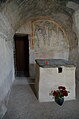 Altar in the church St. Proculus, gothic frescoes, 14th century.