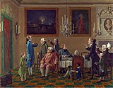 British Gentlemen at Sir Horace Mann’s Home in Florence (circa 1765)