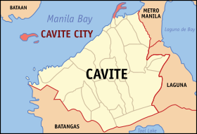 Mapa a pakabirukan ti Siudad ti Cavite