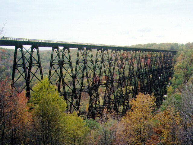 The bridge before its collapse