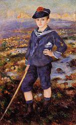 Jeune garçon sur la plage d'Yport, 1883, Barnes Foundation, Philadelphia
